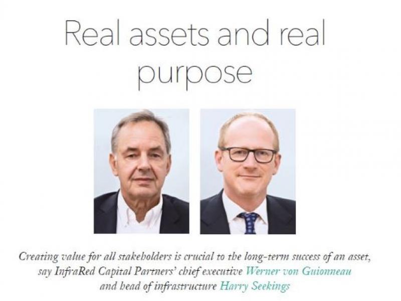 cover for sustainability report featuring two men