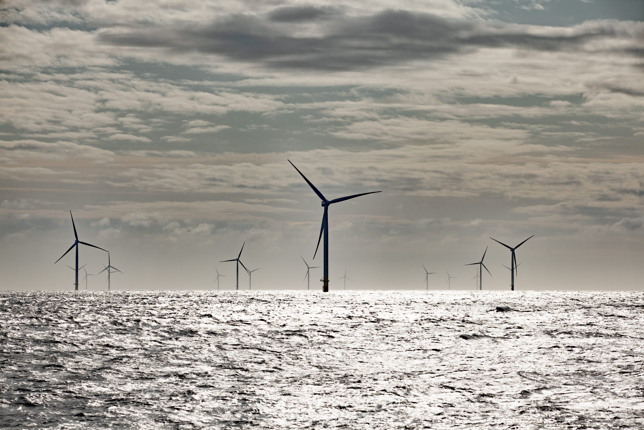 wind turbines at sea