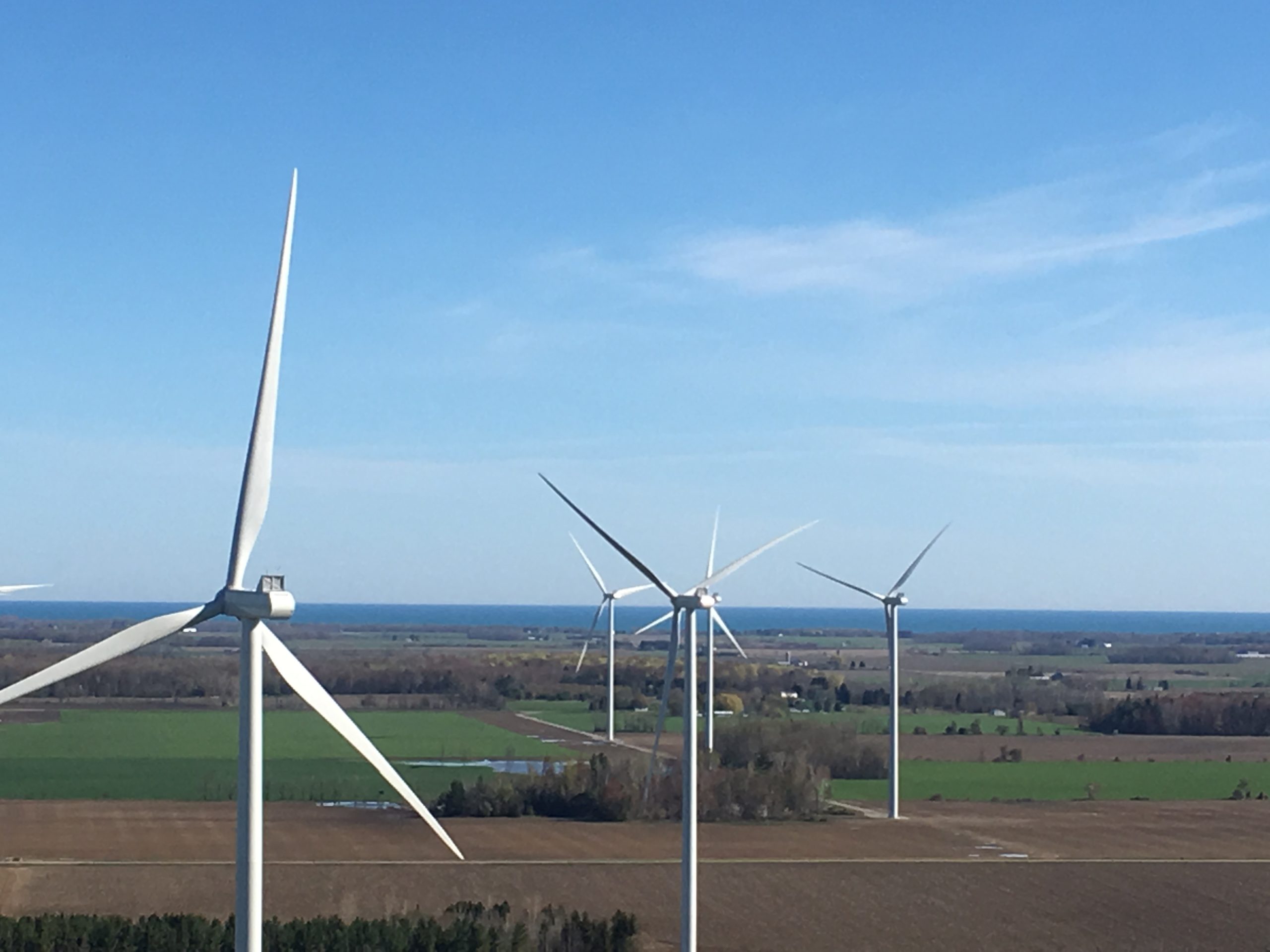 wind turbine on a field